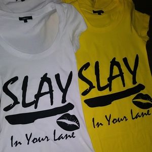 "Slay In Your Lane" Slim Fit T-Shirts